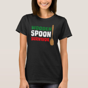 Wooden Spoon Survivor  Italian Flag T-Shirt