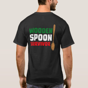 Wooden Spoon Survivor  Italian Flag T-Shirt