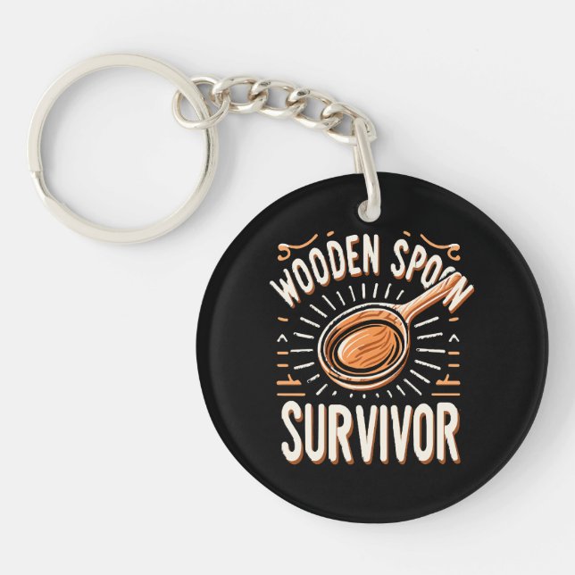Wooden spoon Survivor Key Ring (Front)