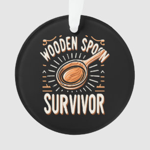 Wooden spoon Survivor Ornament