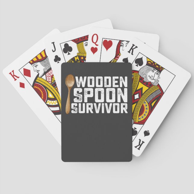 Wooden Spoon Survivor Playing Cards (Back)
