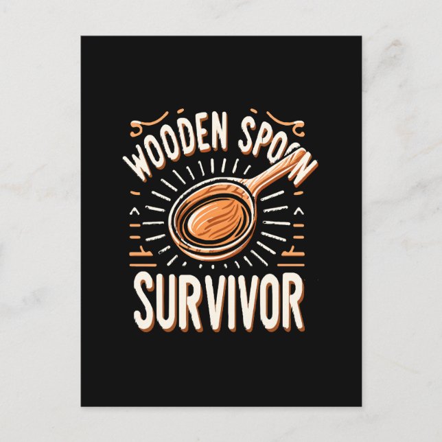 Wooden spoon Survivor Postcard (Front)