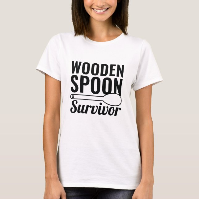 Wooden Spoon Survivor T-Shirt (Front)