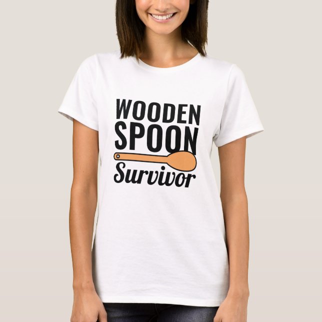 Wooden Spoon Survivor T-Shirt (Front)