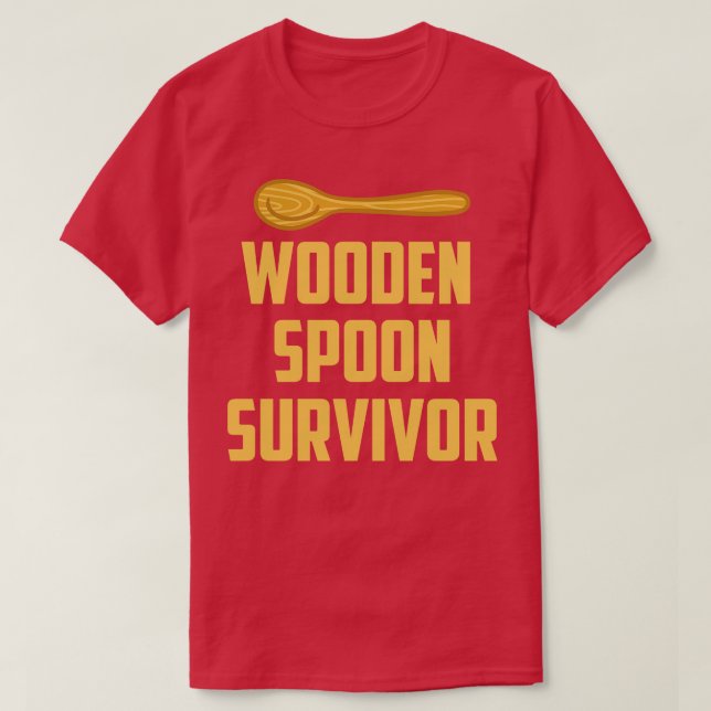 Wooden Spoon Survivor T-Shirt (Design Front)