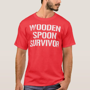 Wooden Spoon Survivor Vintage Look Text T-Shirt