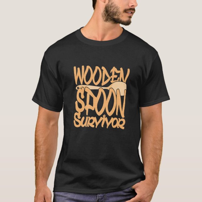Wooden Spoon Suvivor Upbringing  2 T-Shirt (Front)