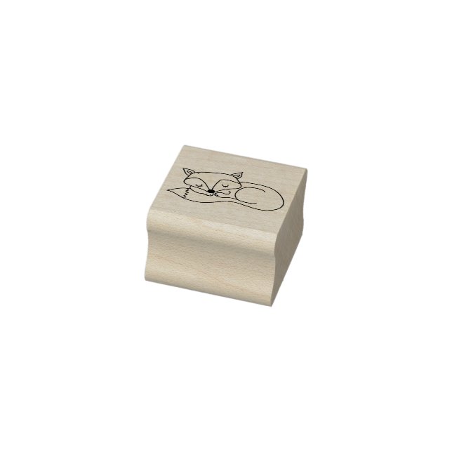 Wooden Stamp - Sleeping Fox (Stamp)