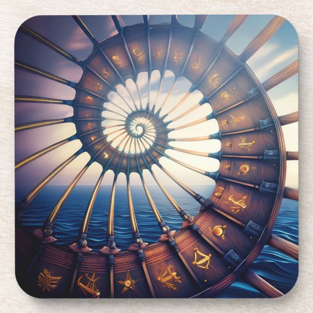 Wooden Star Portal On The Water Coaster (Front)