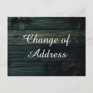 Wooden stylish Change of address Announcement Postcard