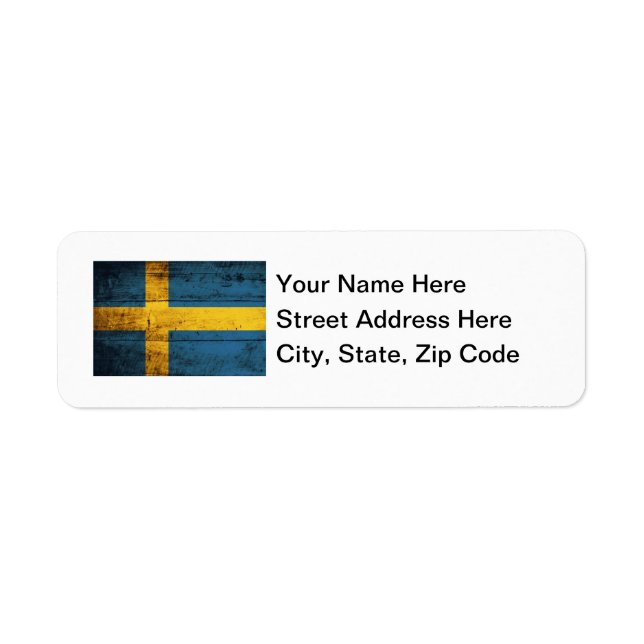 Wooden Sweden Flag (Front)