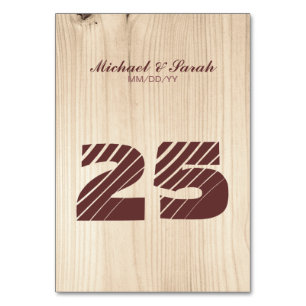 Wooden Table Number