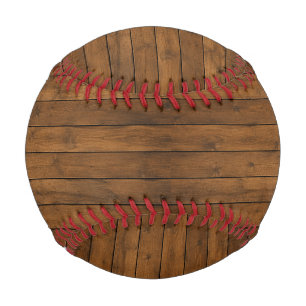 Wooden Texture Baseball