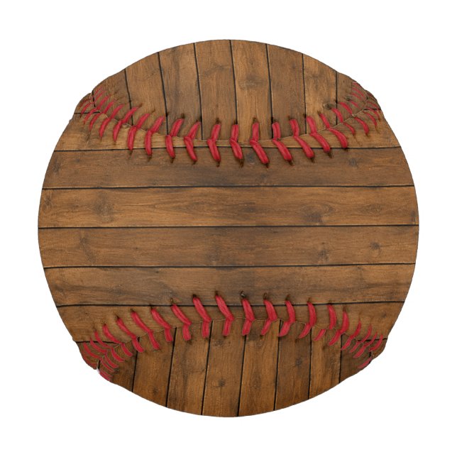 Wooden Texture Baseball (Front)