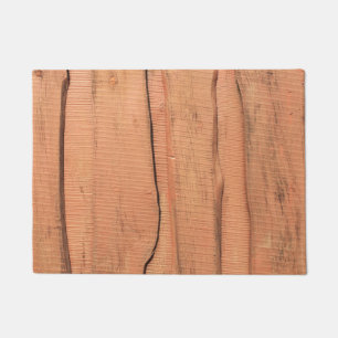 Wooden texture doormat