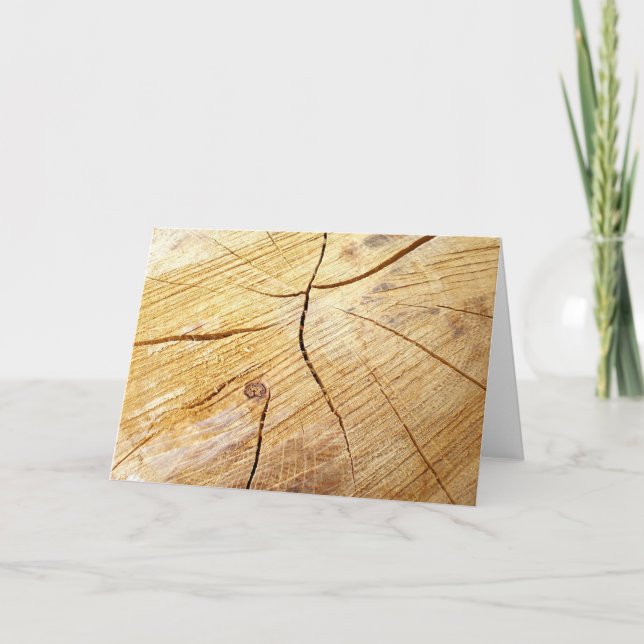 wooden texture greeting card (Front)