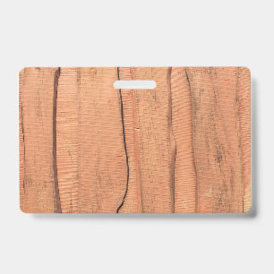 Wooden texture ID badge