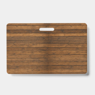 Wooden Texture ID Badge