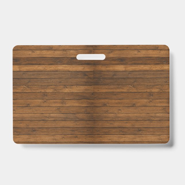 Wooden Texture ID Badge (Front)