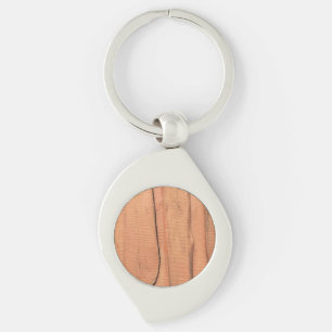 Wooden texture key ring