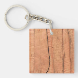 Wooden texture key ring