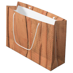 Wooden texture large gift bag