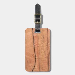 Wooden texture luggage tag