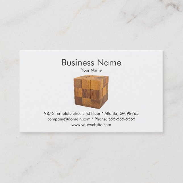 Wooden Toy Business Card Template (Front)