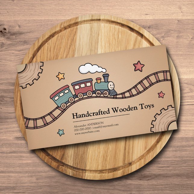 Wooden Train Business Card (Wooden Train Business Card)