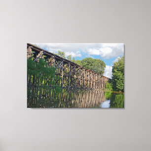 Wooden Train Trestle Canvas Print