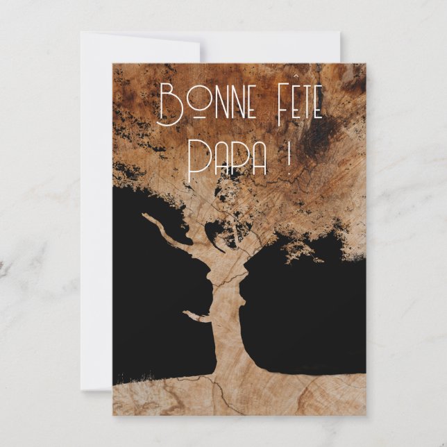 Wooden tree - Bonne fête papa Card (Front)