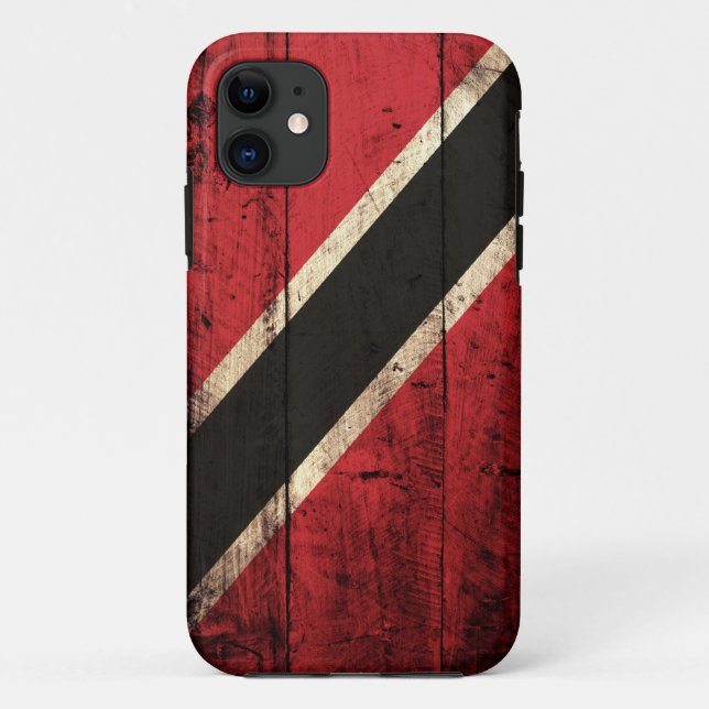 Wooden Trinidad and Tobago Flag Case-Mate iPhone Case (Back)