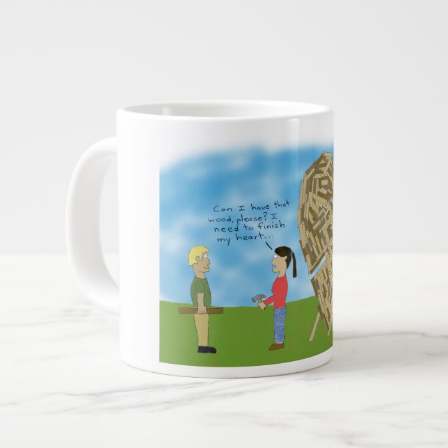 Wooden Valentine Mug (Front Left)