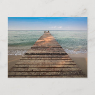 Wooden Walk Path and Sea in Summer Postcard