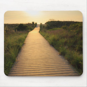 Wooden Walkway to Beach Mouse Mat