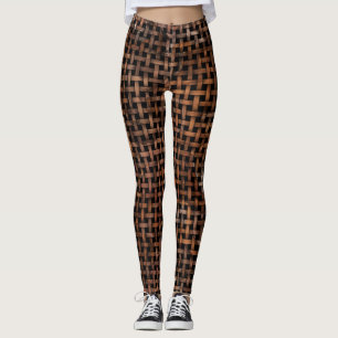 Wooden Weave Pattern Leggings