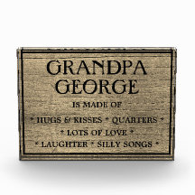 Wooden "What Grandpa is Made Of"