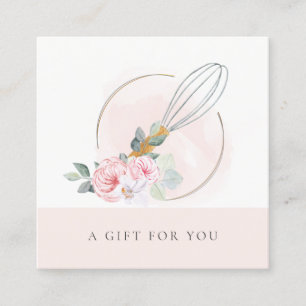 Wooden Whisk Blush Pink Floral Gift Certificate
