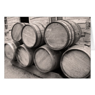 Wooden Whiskey Barrels