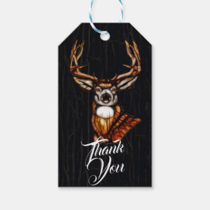 Wooden Wood Deer Rustic Country Personalised Favou Gift Tags