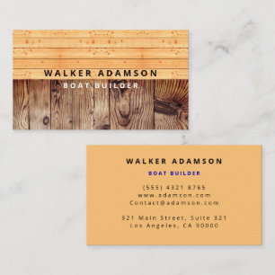 Wooden Wood Grain Look - Professional Business Card