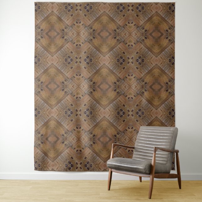 Wooden wood texture natural background brown tree tapestry (In Situ)
