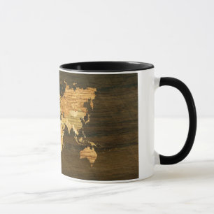Wooden World Map Mug