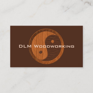 Wooden Yin Yang Business Card