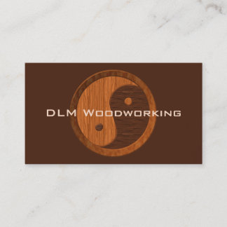 Wooden Yin Yang Business Card