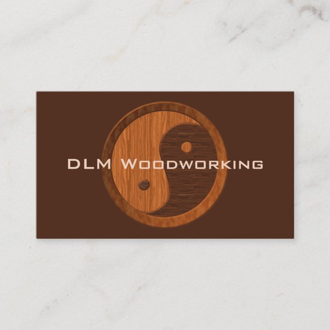 Wooden Yin Yang Business Card (Front)