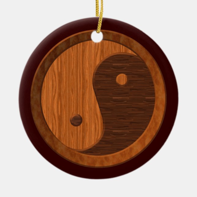 Wooden Yin Yang Ornament (Front)