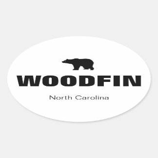 Woodfin, NC Decal Oval Sticker