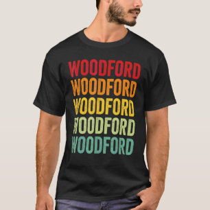 Woodford County Illinois Rainbow Text Design T-Shirt