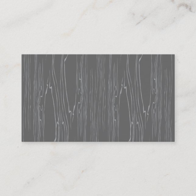 Woodgrain in Grey Business Card (Front)